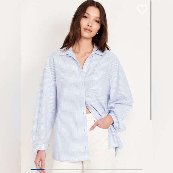 Old Navy Oversized Boyfriend button down shirt! - Picture 1 of 7